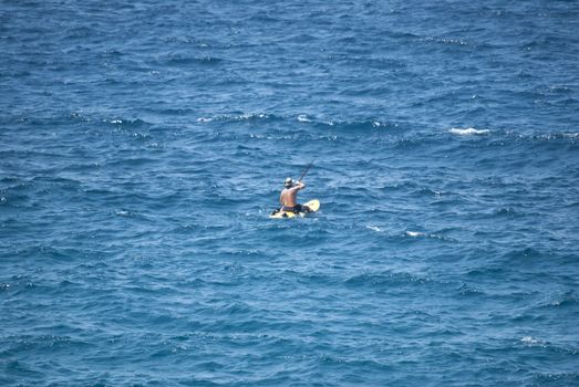 lone explorer at sea