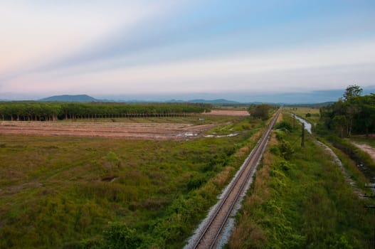 railroad track in yala, thailand