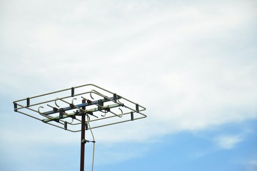 Antenna on the blue sky.