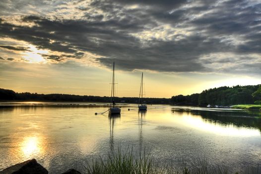 Sunrise at low tide at Biddeford Pool