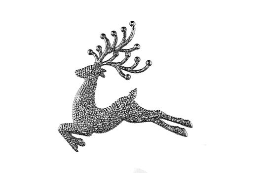 Sparkling reindeer decoration set in silhouette view