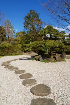 bright sunny day in zen garden, Tokyo Japan