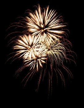 beautiful fireworks against the dark sky, fireworks