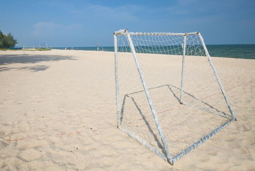 Soccer Goal on Thailand Beach