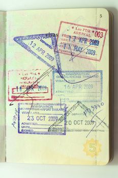 visa stamps on thailand passport