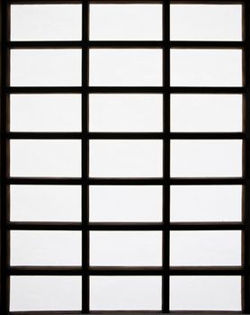 Windows in Japanese style on a white background 
