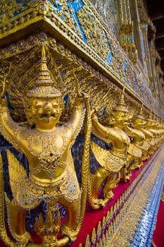 Golden Garudas at Grand Palace, Bangkok