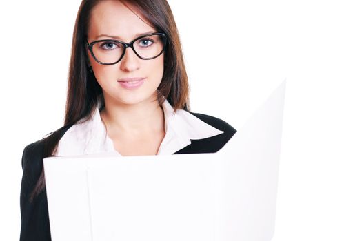 young assistant with documents