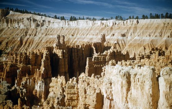 Dusty hoodoo rock formations at Bryce Canyon National Park, Utah, USA