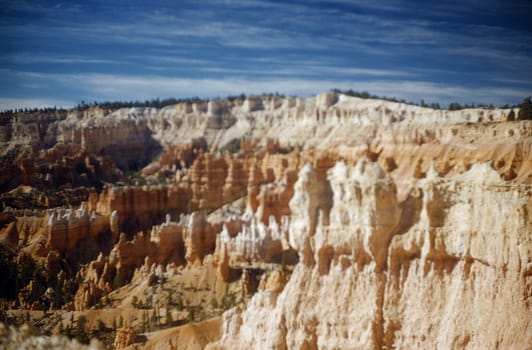 Sedimentary rock formations in Bryce canyon national park, Utah