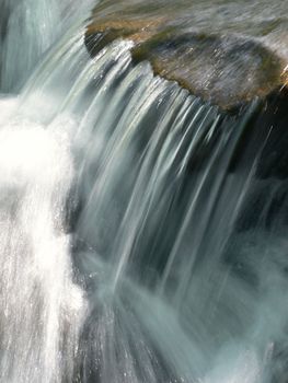 fresh and clear water stream from mountain river