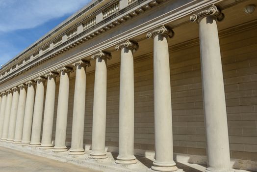 Stone Foundation Pillars in a Row