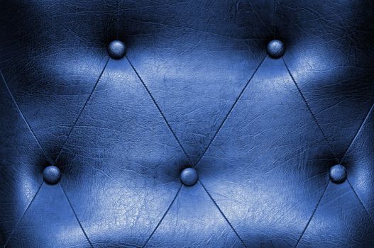 Luxury blue leather close-up background
