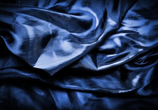 Blue silk texture