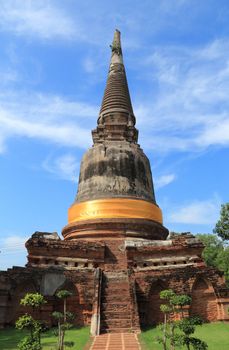 Ancient temple (Wat Yai Chai Mongkhol), Ayutthaya, Thailand.