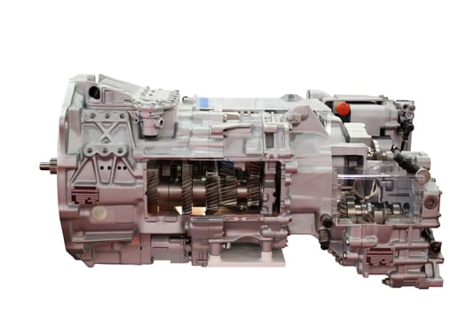 heavy truck automatic transmission isolated