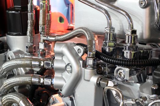 heavy truck engine detail