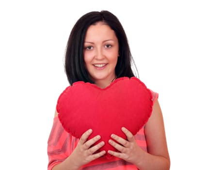 teenage girl with heart