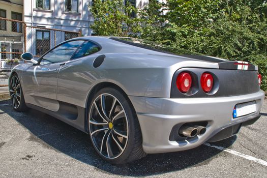 the ferrari 360 is a 2 seater sports car built by ferrari from 1999 to 2005, it succeeded the ferrari f355 and was replaced by the ferrari f430, it is a mid-engined, rear wheel drive v8-powered coupe, image is shot in July 2012 at halden station