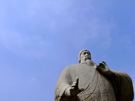 Statue and blue sky in China
