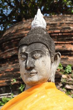 Ancient buddha statue at Wat Yai Chai Mongkhol, Ayutthaya, Thailand