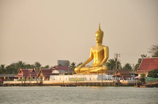 Bang Chak Temple side Chao Phraya river, Bangkok, Thailand.