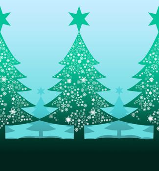 Green christmas tree illustration