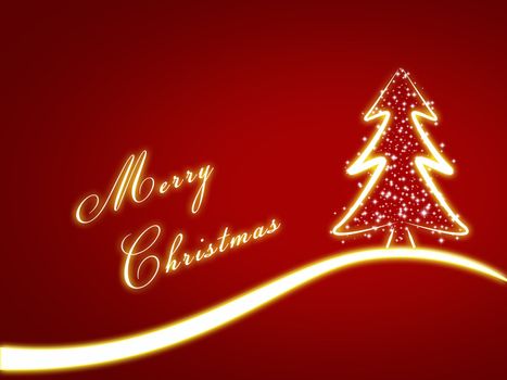 christmas background for your designs with a christmas tree an Merry Christmas Text