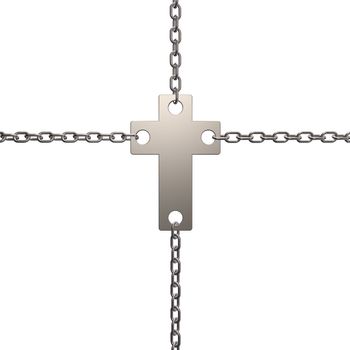 christian cross in chains - 3d illustration