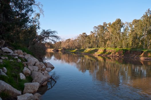 River in the Israeli National Park in winter.