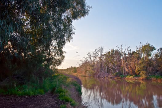 River in the Israeli National Park in winter.