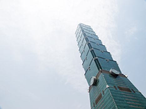 TAIPEI, TAIWAN - APRIL 29: The Taipei 101 building on April 29, 2010 in Taipei, Taiwan. The Taipei 101 ranked officially as the world's tallest building from 2004 until 2010.
