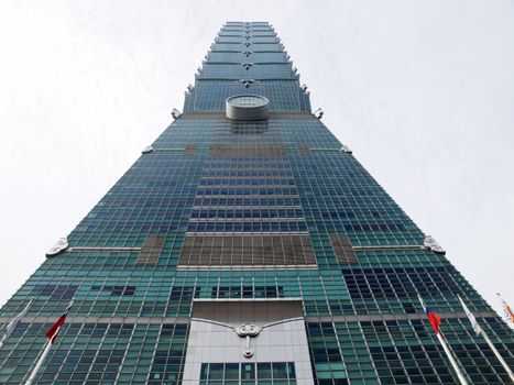 TAIPEI, TAIWAN - APRIL 29: The Taipei 101 building on April 29, 2010 in Taipei, Taiwan. The Taipei 101 ranked officially as the world's tallest building from 2004 until 2010.