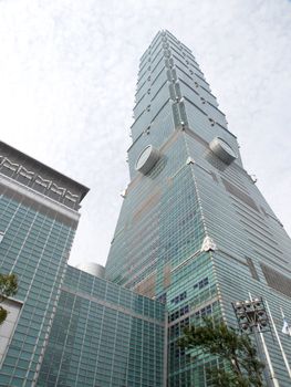 TAIPEI, TAIWAN - APRIL 29: The Taipei 101 building on April 29, 2010 in Taipei, Taiwan. The Taipei 101 ranked officially as the world's tallest building from 2004 until 2010.