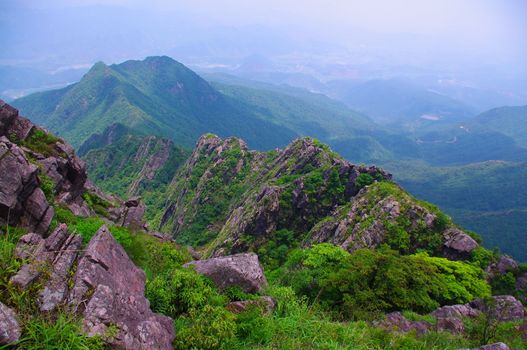 High mountain with great rocks at south china