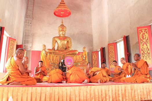 NAKON SI THAMMARAT, THAILAND - NOVEMBER 17 : Clergy Conference in the newly Buddhist ordination ceremony on November 17, 2012 in Nakon Si Thammarat, Thailand.