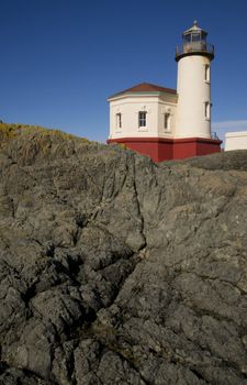 West Coast Lighthouse on a rocky jetty