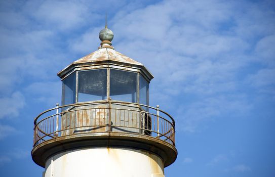 The top Lens housing on a West Coast Lighthouse