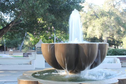 Water fountain in the middle of Ojai, California.