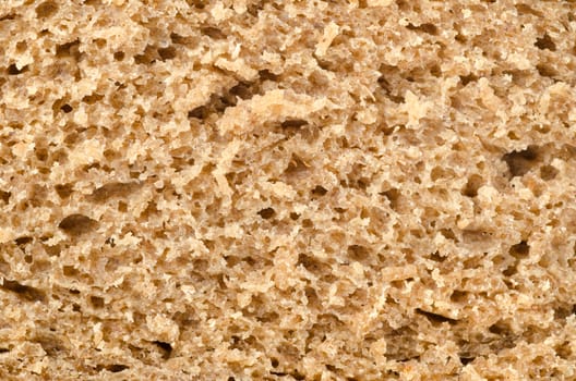 Background and texture rye bread close up