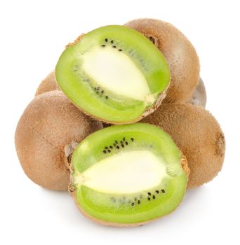 Ripe kiwis isolated on a white background