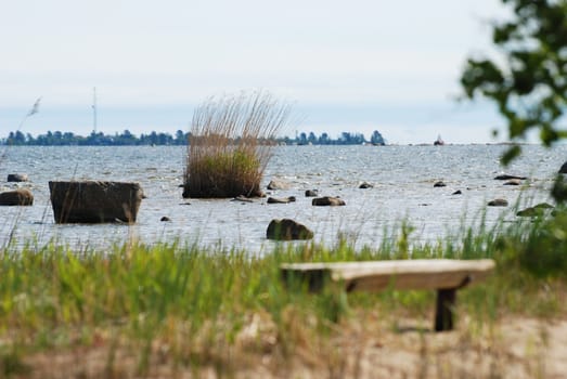 Rest area by the sea