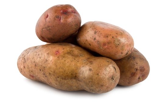 Potatoes isolated on a white background