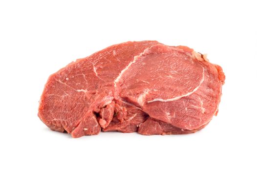 Raw juicy meat isolated on a white background