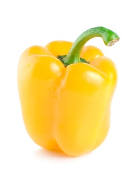 Yellow pepper isolated on a white background