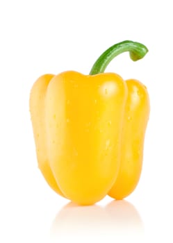 Yellow pepper isolated on a white background