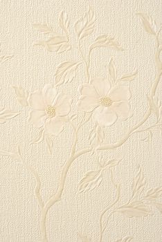 Wallpaper with flowers on a beige background
