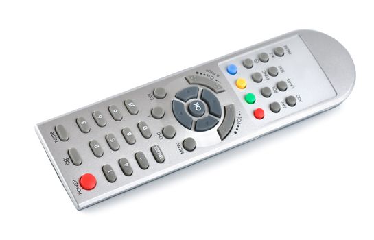 Universal remote control isolated on white background (Patch)