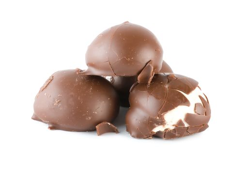 Chocolate candy isolated on a white background