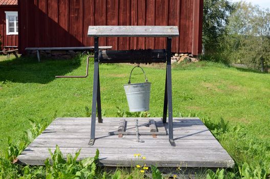 An old well House on a farm in northern Sweden